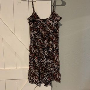 Rue21 Ruffle Leopard Pink Dress